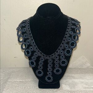 Chic Black Beaded Necklace